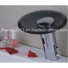 Automatic Sensor Water Mixer Tap with Black Glass